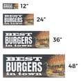 thumbnail image 3 of The Best Burgers In Town Vinyl Decal 2 Pack of 24 Inch x 9 Inch Weatherproof Heavy-Duty Adhesive Backing | Restaurant Specials, Freshly Made, Delicious Meals | Made in USA, 3 of 6