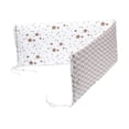 thumbnail image 3 of Forro De Cuna Para Bebé, Almohadilla Acolchada Para Cuna De Bebé, Protector De Cuna Para Niños Y Niñas, Color , Marrón Y Estrella Estrella marrón, 3 of 9