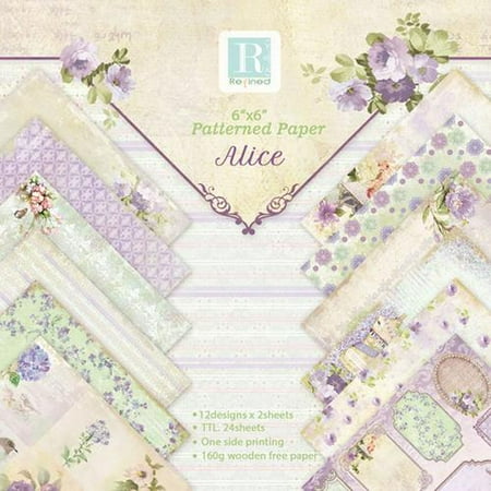 - 6 Inch Background Paper with Single Side Pattern For DIY Album Scrapbook Cards