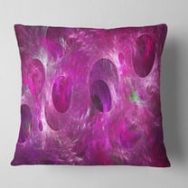 Designart Dark Pink Fractal Glass Texture - Abstract Throw Pillow - 16x16
