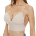 thumbnail image 4 of Sujetador de espalda baja con encaje en forma de U y espalda descubierta para mujer - Tirantes convertibles, nailon y spandex, relleno push-up, para vestidos escotados, 4 of 8