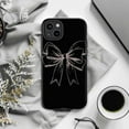 thumbnail image 5 of Elegant Pink Bow iPhone Case – Minimalist Hand-Drawn Ribbon Design Protective Cover for iPhone 16 15 14 13 12 11 Pro Max Mini Plus, 5 of 6