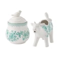 thumbnail image 4 of The Pioneer Woman Agatha Stoneware Sugar Bowl & Creamer Set, Green, 4 of 8