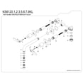 thumbnail image 3 of Kingston Brass KS6126KL Whitaker Double-Handle Wall Mount Bathroom Faucet, Polished Nickel, 3 of 4