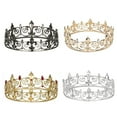 thumbnail image 5 of Men Hair Hoop Crowns Proms Dress for King Birthday Headband Photo Props Elegant Costume Headwear, 5 of 8
