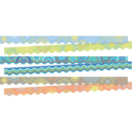 UPC: 0704068040489 | Barker Creek Mandala Double-Sided Scalloped 36  x 2 1/2  Border 39/Set (4048)