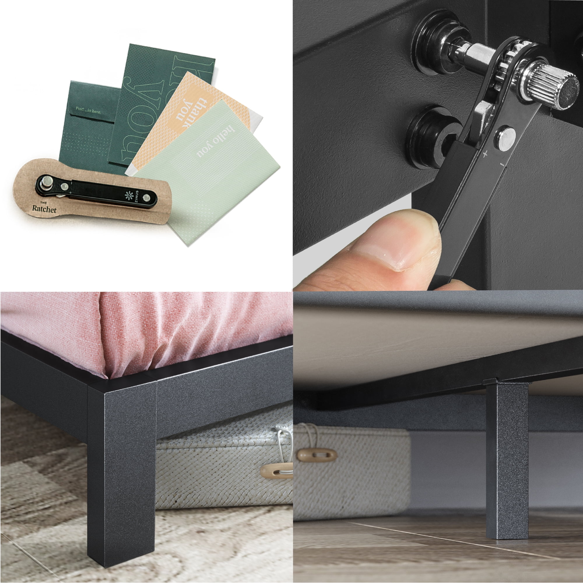Zinus Arnav 10" Black Metal Platform Bed Frame, Full