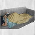 thumbnail image 6 of Flip Flop Soft Flannel Fleece Blanket, Pinky Beach Thong and Starfish on Grainy Looking Sands by the Waves, Cozy Plush for Indoor and Outdoor Use, 50" x 60", Seafoam Pink and Cream, by Ambesonne, 6 of 6