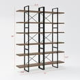 thumbnail image 3 of Davee Brown Walnut Color Storage organizer and Display Bookshelves, 3 of 3