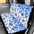 thumbnail image 2 of Psesaysky Blue Floral Print Car Rear Cushion Covers, Set of 2 Universal Car Seat Cover Cushions for Sedan and Truck Decoration, 2 of 4