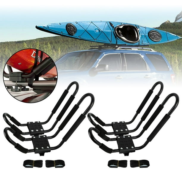 Universal Kayak Roof Rack, 2 Pairs Canoe Carrier, Car SUV Top Mount JBar Mount, Kayak Canoe