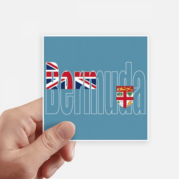 Bermuda Country Flag Name Sticker Square Waterproof Stickers Wallpaper Car Decal