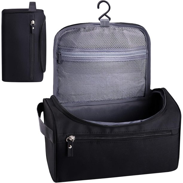 Neceser Bolsa de Viaje: Bolsa de Aseo Colgante Organizador de Viaje para Artículos de Tocador y Maquillaje Cosmetiquera para Hombre Mujer