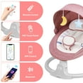 thumbnail image 5 of Babyeap Baby Swing for Infants - APP Remote Bluetooth Control, 5 Speed Settings, 10 Lullabies, USB Plug (Pink), 5 of 12