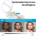 thumbnail image 5 of SINGOMON LED Travel Makeup Mirror, Dual-Sided 1x/2x Magnifier, 3.2-inch Tri-Color Light Design, Fits Handbags and Pockets, 5 of 8