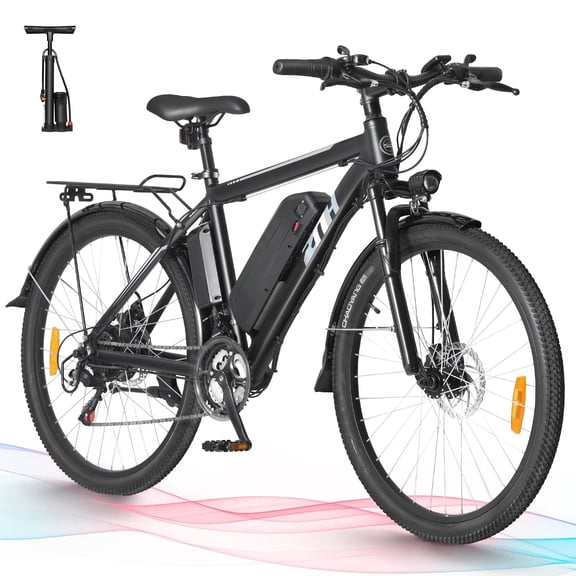 ZNH Electric Bike Peak 500w Electric Mountain Bike 21-Speed Shifter Adult Ebike 26'' Electric Bicycle for Men Women 36V/10Ah Battery , UL2849,Black