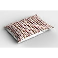 thumbnail image 2 of Ambesonne Chocolate Pillow Sham 2 Pack, Bakery Sweets Patterns, 26"x20", Maroon Brown Burgundy, 2 of 3