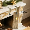 thumbnail image 6 of S SERENABLE 5Pcs Christmas Stockings Holder Fireplace Stocking Hanger Stocking Holders for Mantle for Hang Christmas Stockings Xmas Decor Style B, 6 of 8