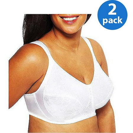 Just My Size - Full Figure Gel Cushion Strap Soft Cup Wire-Free Bra, Style 1105, 2-Pack