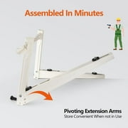 i-cool Sturdy Steel Solid Epoxy Heavy Duty, Foldable Wall Mounting Bracket Silver