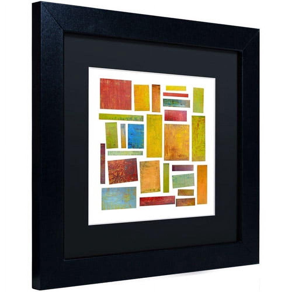 Trademark Fine Art "Building Blocks Two" Canvas Art by Michelle Calkins, Black Matte, Black Frame