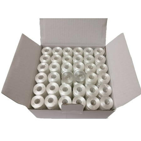 Embroidery Bobbin - 144pcs Prewound Bobbins for Sewing/embroidery machine and Brother Embroidery Machines, Plastic Sided, Size A, Class 15, 15J, Brother SA156, White Color, 100% Polyester, 60/S2 100 Yards