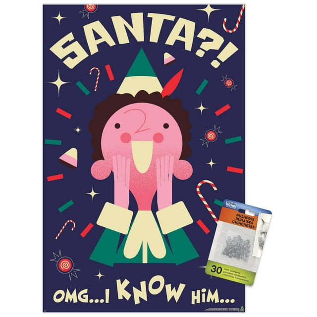 Elf - I Know Him Wall Poster, 14.725" x 22.375" Framed
