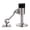 Silver, variant on Sturdy Door Stopper with Hook - Stainless Steel Modern Door Stop with Rubber Buffer, Wall Mounted Metal Doorstop with Hardware for Home Office, Black