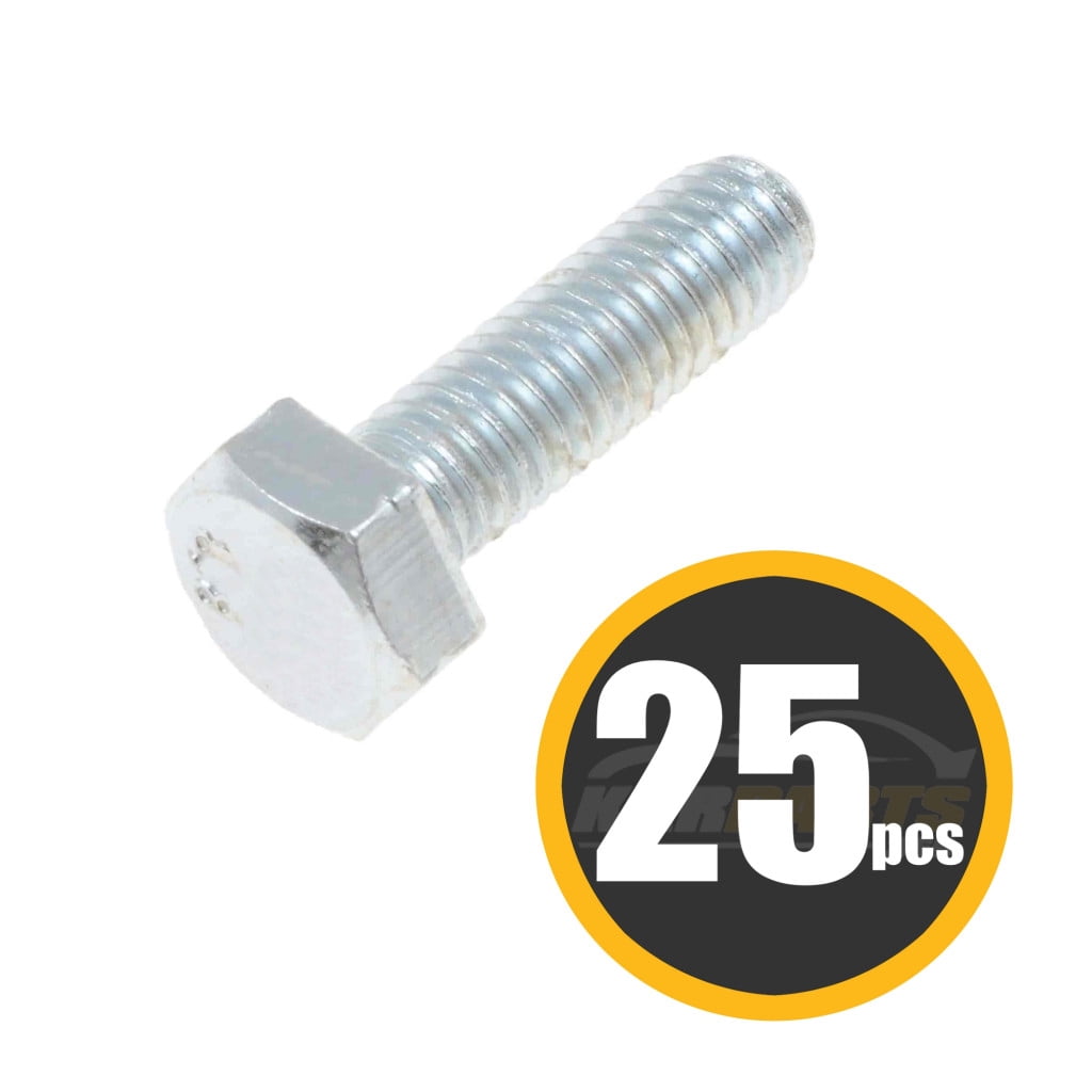 KarParts360 Cap Screw | Steel | Zinc | Silver | Hex Head Drive | Coarse Thread | M6-1.0 By 20MM Callout Size
