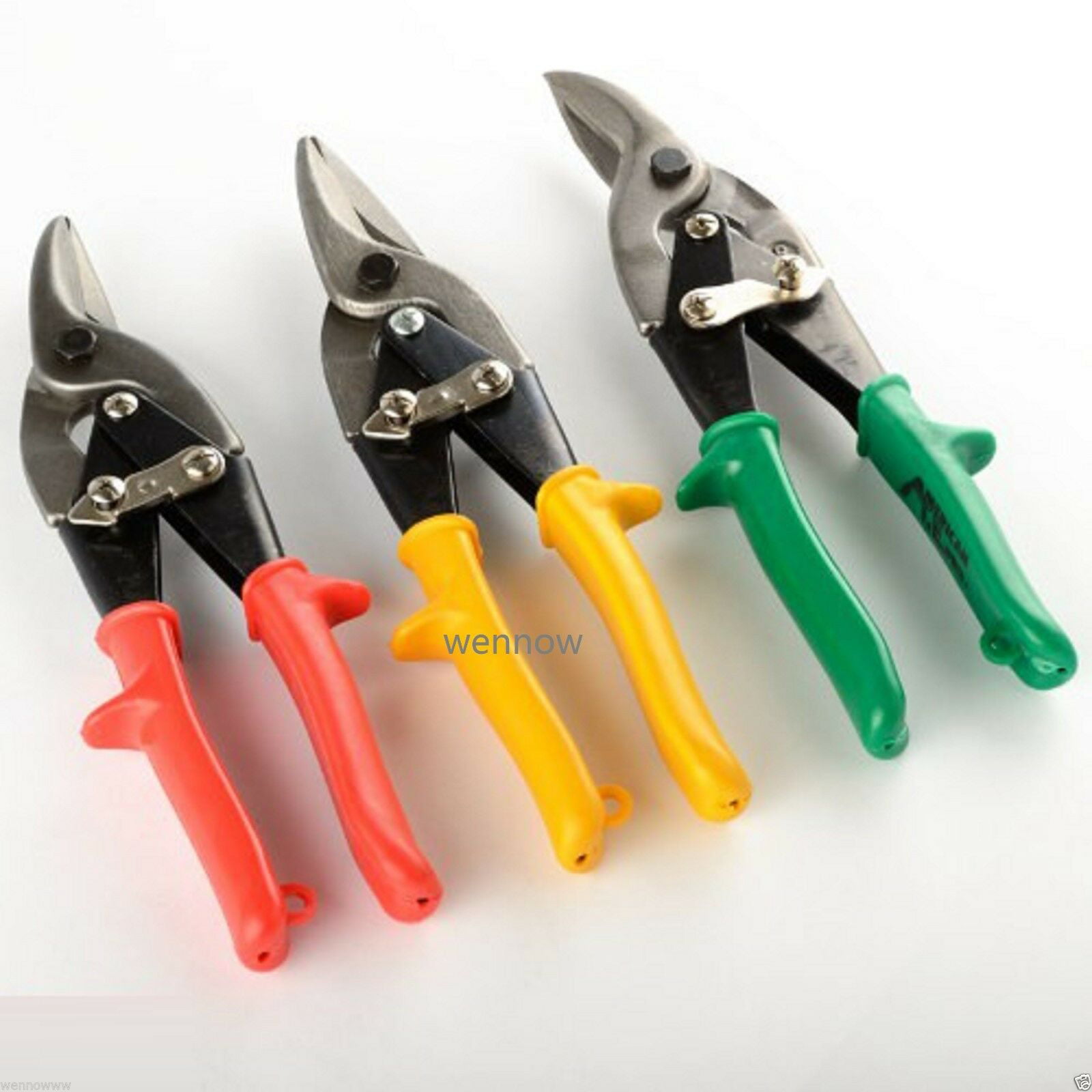 3pc Aviation Tin Snips Set for Sheet Metal Left Right Straight Cut Cutter Tool 