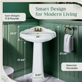thumbnail image 2 of Renovator's Supply 26" Sheffield Deluxe Corner Bathroom Pedestal Sink, White, 2 of 13