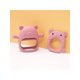 thumbnail image 1 of 2pcs/Set Groundhog Shaped Silicone Teether, Infant Teething Toy, Safe To Boil, Mouth Nesting Gum For Baby, Teething Glove, 1 of 1