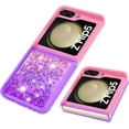 thumbnail image 5 of Glitter Case for Samsung Galaxy Z Flip 5 for Women Girls, Bling Sparkle Colorful Gradient Quicksand Waterfall Soft TPU Liquid Case Cover for Samsung Galaxy Z Flip5 LSJB-Pink Purple, 5 of 14