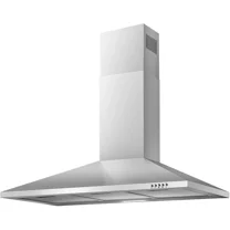 36 Inch Range Hood 450CFM Wall Mount Stainless Steel Kitchen Vent Hood Fan 3 Speed LED Light Chimney Hood Retractable