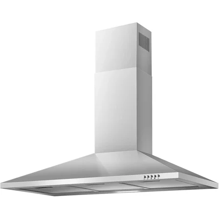 36 Inch Range Hood 450CFM Wall Mount Stainless Steel Kitchen Vent Hood Fan 3 Speed LED Light Chimney Hood Retractable