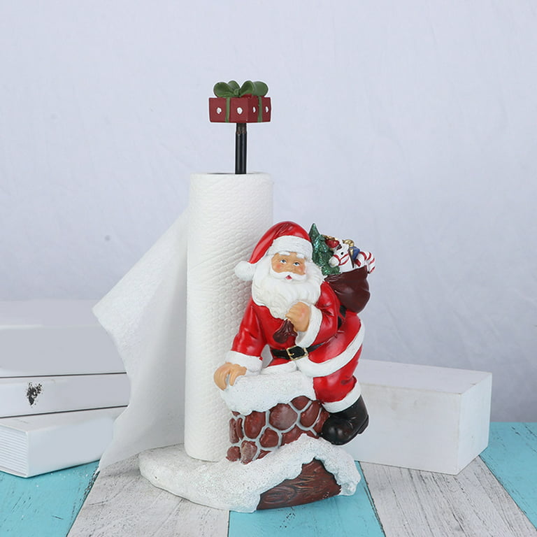Christmas Decor Adhesive Paper Towel Holder Under Cabinet for Kitchen Bathroom, Size: 23, White