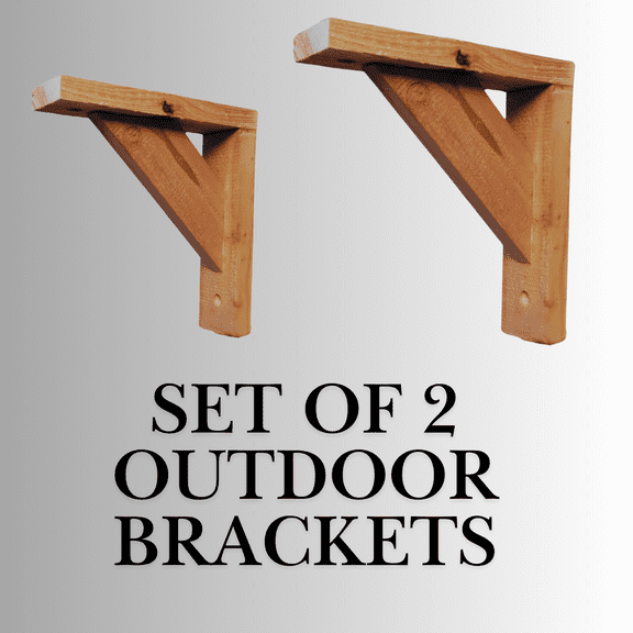 Set of 2 Cedar Window Box Support Brackets – Fits Danny Custom Work Planter Box