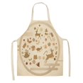 thumbnail image 1 of Delantal navideño de lino impermeable para mujer, niño y adulto, accesorio para cocina, jardín, barbacoa, Papá Noel, muñeco de nieve, 1 of 4