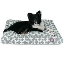 Majestic Pet | Links Shredded Memory Foam Rectangle Pet Bed For Dogs, Removable Cover, Gray, Medium