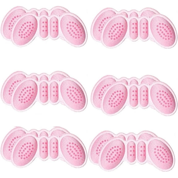 Pain Relief Heel Cushion, Heel Grips Liner Cushions Inserts, Back of Heel Protectors Cushions, Heel Grips Liner Cushions Inserts for Loose Shoes, Heel Pads Insert (6 Pairs Pink)