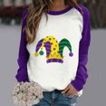 thumbnail image 5 of Gibobby Sudadera Mujer Moda Camisa de manga larga para mujer Carnival Sudadera morada (Blanco, XXL), 5 of 5