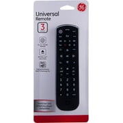 GE 3-Device Universal TV Remote Control in Black, 34927
