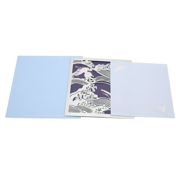 Carte de Voeux Creuse, Carte de Voeux avec Enveloppe 4 Styles Différents  Élégants et Beaux pour la Fête des Pères pour la Fête des Mères 