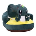 thumbnail image 3 of Infant Support Seat Sofa Plush Soft Animal Shaped Baby Learning Chair 3-16 Months Baby Unpadded Cotton Seat (dark green dinosaur), 3 of 6