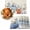 Fall4087, variant on Fall Thanksgiving Placemats Watercolor Pumpkin Place Mats for Dining Room Dinner Table Autumn Blue Leaves Washable Table Mats Kitchen Decorations Set of 4