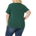 thumbnail image 3 of Agnes Orinda Women's Plus Size Knit Shirts Short Sleeve Round Neck Casual Top, 3 of 5