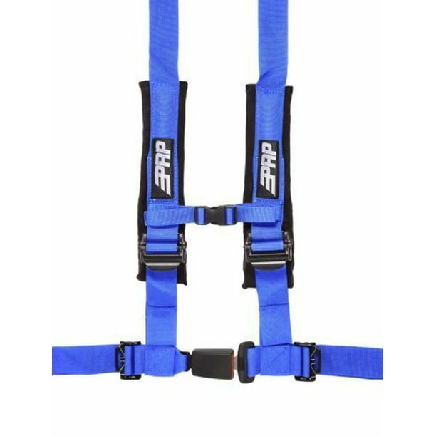 PRP SBAUTO2B 4 Point 2" Harness Seat Belts Latch Blue Polaris RZR