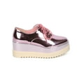 thumbnail image 2 of Women Pointy Toe Lace Up Double Stacked Platform Spectator Creeper HC01, 2 of 5