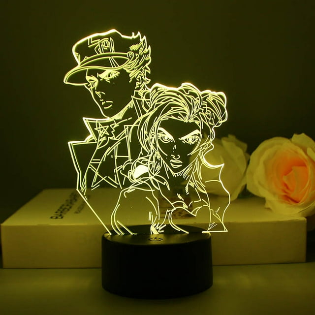 Luz nocturna LED 3D JoJos Bizarres Adventures Kujos Jotaros
