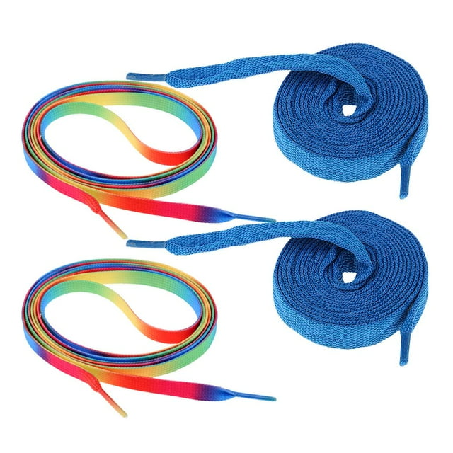 Conjunto de 2 Cordones Resistentes para Zapatillas, Accesorio de Moda en Azul 2 pares degradado + azul